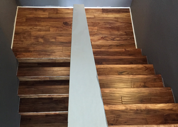 Acacia hardwood stairs